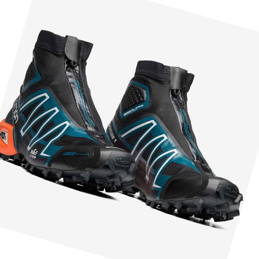 Salomon SNOWCROSS ADVANCED Erkek Spor Ayakkabı Siyah Mavi Turuncu | TR 3443PJJ